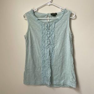 SOLD || Light blue tank with ruffles